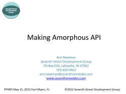 Making Amorphous API - The International Centre for Diffraction Data
