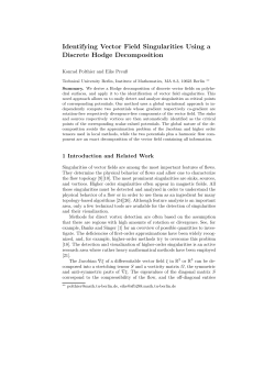 Identifying Vector Field Singularities Using a Discrete Hodge