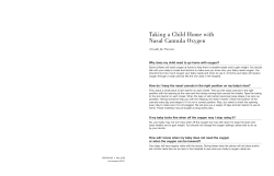 Taking a Child Home with Nasal Cannula Oxygen