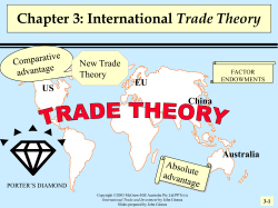 Topic 2 :International Trade Patterns