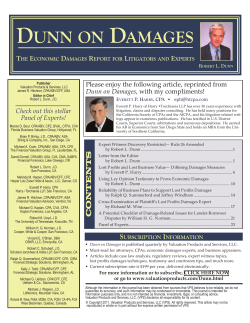 Dunn on DamagES - Harry Torchiana LLP