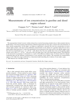 Measurements of ion concentration in gasoline and diesel engine