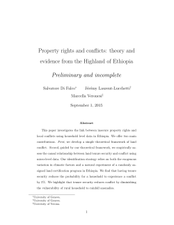 Property rights and conflicts: theory and evidence from the Highland