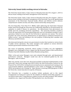 University Senate holds working retreat in Naivasha