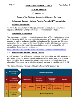 National Funding Formula (NFF)