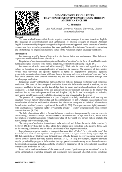 SEMANTICS OF LEXICAL UNITS THAT DENOTE NEGATIVE