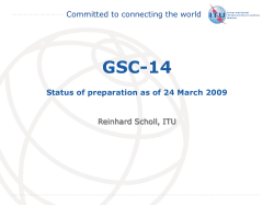 500-09051104__GSC14 Status of preparation as of 24 March 2009