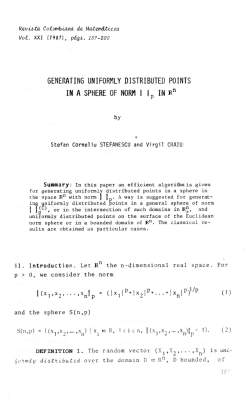GENERATING UNIFORMLY DISTRIBUTED POINTS IN A SPHERE