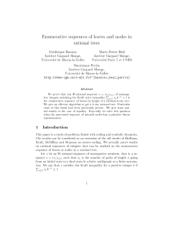 Enumerative sequences of leaves and nodes in rational trees 1
