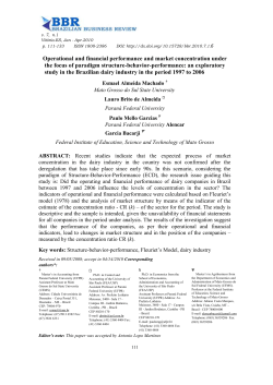 Operational and financial performance and market concentration
