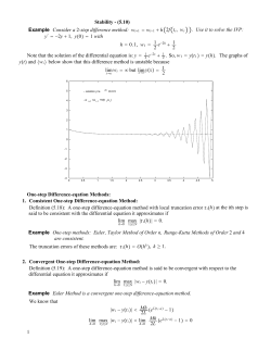 (5.10) Example Consider a 2-step difference method: wi+1 : wi?1 + h