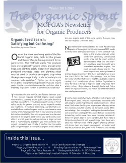 Organic Seed Search - MOFGA Certification Services
