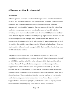 3. Dynamic overtime decision model