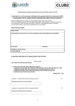 CLUB 2 - Leeds City Council