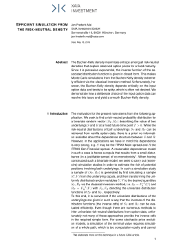 EFFICIENT SIMULATION FROM THE RISK