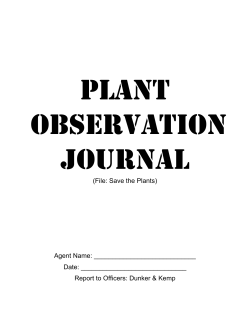 Plant Life Observation Journal