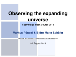 Observing the expanding universe