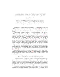 a trisectrix from a carpenter`s square