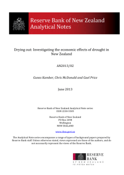 Investigating the economic effects of drought in New Zealand