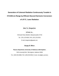Generation of Coherent Radiation Continuously Tunable in 500