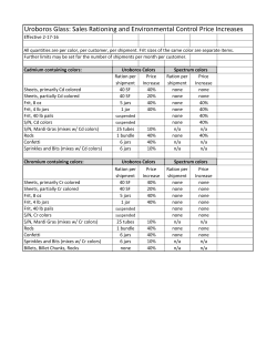Uroboros Glass: Sales Rationing and Environmental Control Price