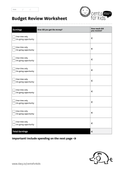 Budget Review Worksheet