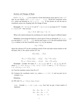 Section 4.6 Change of Basis Let B