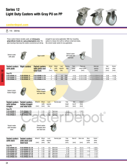 Series 12 Light Duty Casters with Gray PU on PP