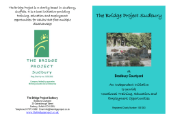 The Bridge Project is a charity based in Sudbury