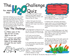 The Challenge Quiz - Kids for Saving Earth