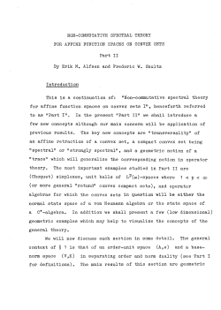 NON-COMMUTATIVE SPECTRAL THEORY FOR - UiO