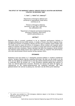 THE EFFECT OF THE EMERGENCY MEDICAL SERVICES