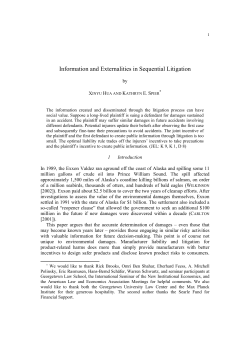Information and Externalities in Sequential Litigation