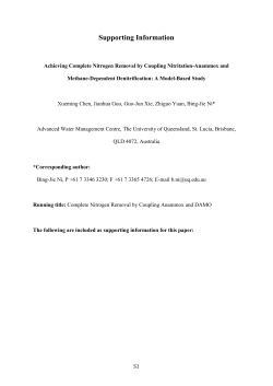 Supporting Information Achieving Complete Nitrogen Removal by