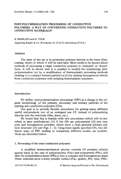 POST-POLYMERIZATION PROCESSING OF CONDUCTIVE