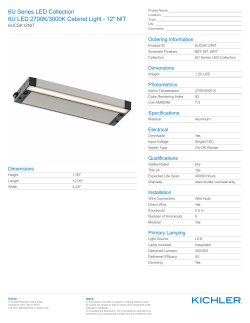 6U Series LED Collection 6U LED 2700K/3000K Cabinet Light