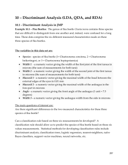 Discriminant Analysis (LDA, QDA, and RDA)