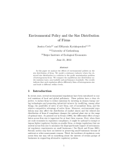 Environmental Policy and the Size Distribution of Firms