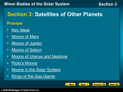 Minor Bodies of the Solar System Section 3 Pluto`s Moons