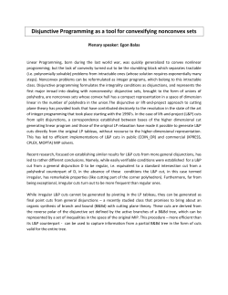Disjunctive Programming as a tool for convexifying nonconvex sets