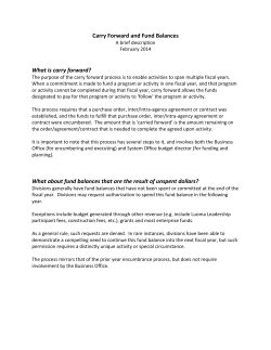 Continuous Improvement: Carryforward Process