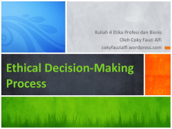 Ethical Decision-Making Process - COKY