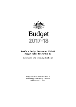 DOCX file of Education and Training Portfolio Budget