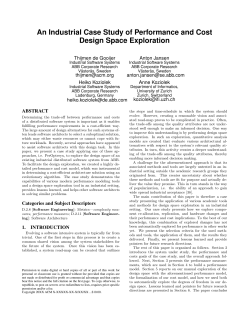 An Industrial Case Study of Performance and Cost