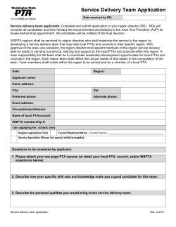 Service Delivery Team Application