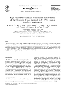 High resolution absorption cross-section measurements of the