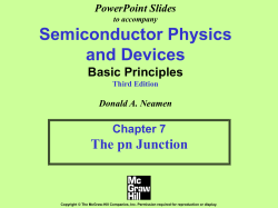 PowerPoint Slides to accompany Semiconductor Physics and