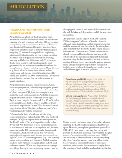 National Air Quality: Status and Trends of Key Air Pollutants | US EPA