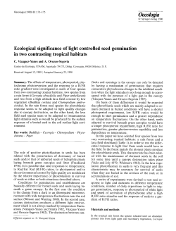 Ecological significance of light controlled seed germination in two