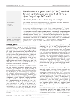 (sll1242), required for chill-light tolerance and growth